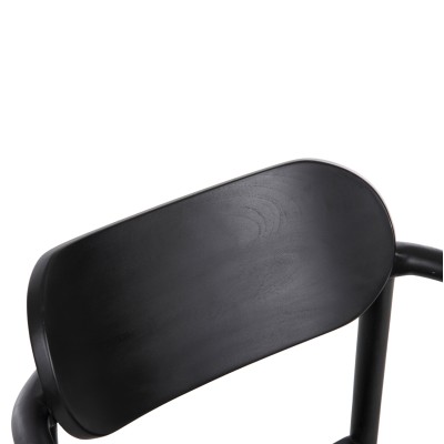 ΠΟΛΥΘΡΟΝΑ ART MAISON GALACTUS ΞΥΛΟ TEAK ΜΑΥΡΟ & ΜΑΥΡΟ ΣΧΟΙΝΙ 55x54x80Yεκ.