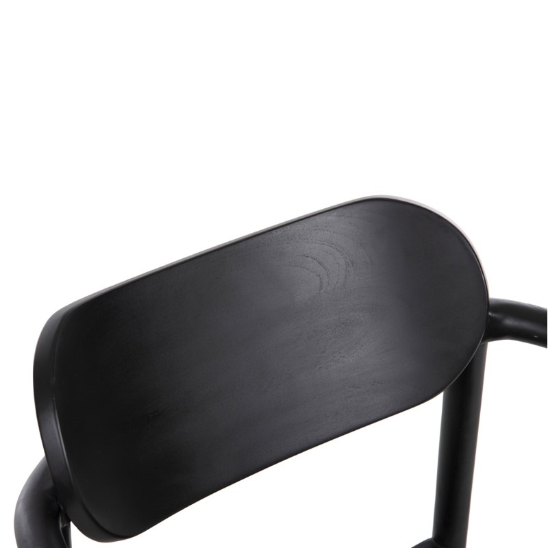 ΠΟΛΥΘΡΟΝΑ ART MAISON GALACTUS ΞΥΛΟ TEAK ΜΑΥΡΟ & ΜΑΥΡΟ ΣΧΟΙΝΙ 55x54x80Yεκ.