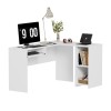 ΓΩΝΙΑΚΟ ΓΡΑΦΕΙΟ SHIG ART MAISON ILLUMISE MDF ΣΕ ΛΕΥΚΟ 140x120x75Υεκ
