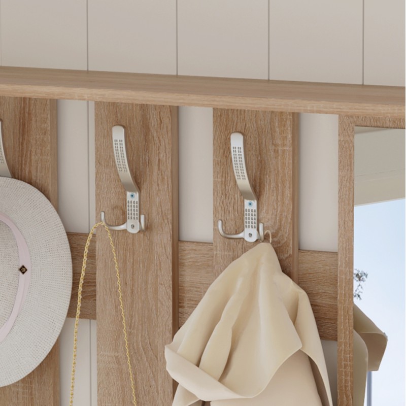 ΕΠΙΠΛΟ ΕΙΣΟΔΟΥ ΜΕ ΚΑΘΡΕΦΤΗ ART MAISON CROCALOR ΜΕΛΑΜΙΝΗ ΣΕ ΣΟΝΑΜΑ-ΛΕΥΚΟ 90x24x190Υεκ