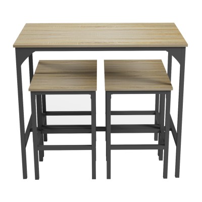 ΣΕΤ ΤΡΑΠΕΖΑΡΙΑ ΜΠΑΡ 5ΤΜΧ ART MAISON HOCHA ΜΑΥΡΟ ΜΕΤΑΛΛΟ-ΜΕΛΑΜΙΝΗ ΣΕ SONAMA