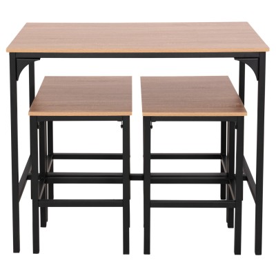 ΣΕΤ ΤΡΑΠΕΖΑΡΙΑ ΜΠΑΡ 5ΤΜΧ ART MAISON HOCHA ΜΑΥΡΟ ΜΕΤΑΛΛΟ-ΜΕΛΑΜΙΝΗ ΣΕ SONAMA