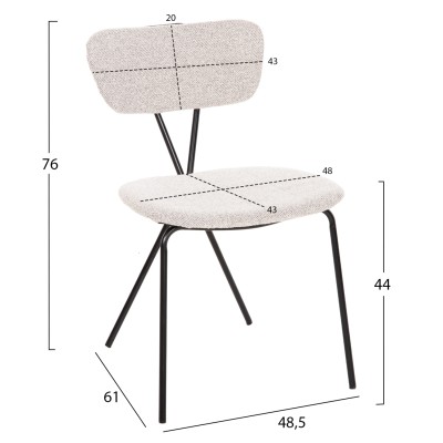 ΚΑΡΕΚΛΑ ART MAISON CROCKETT - LIGHT GREY BLACK (48,5x61x76Υεκ.) ΚΑΡΕΚΛΑ ART MAISON CROCKETT - LIGHT GREY BLACK (48,5x61x76Υεκ.)