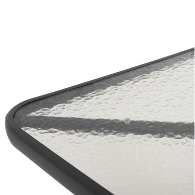 ΤΡΑΠΕΖΙ ΕΞΩΤ.ΧΩΡΟΥ ART MAISON SIDNEY ΜΕΤΑΛΛΟ ΓΚΡΙ-ΓΥΑΛΙΝΗ ΕΠΙΦΑΝΕΙΑ 80Χ80Χ71Υεκ