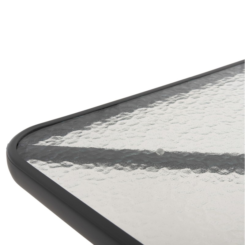 ΤΡΑΠΕΖΙ ΕΞΩΤ.ΧΩΡΟΥ ART MAISON SIDNEY ΜΕΤΑΛΛΟ ΓΚΡΙ-ΓΥΑΛΙΝΗ ΕΠΙΦΑΝΕΙΑ 80Χ80Χ71Υεκ