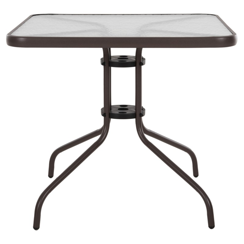 ΤΡΑΠΕΖΙ ΕΞΩΤ.ΧΩΡΟΥ ART MAISON SIDNEY ΜΕΤΑΛΛΟ ΚΑΦΕ-ΓΥΑΛΙΝΗ ΕΠΙΦΑΝΕΙΑ 80Χ80Χ71Υεκ