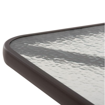 ΤΡΑΠΕΖΙ ΕΞΩΤ.ΧΩΡΟΥ ART MAISON SIDNEY ΜΕΤΑΛΛΟ ΚΑΦΕ-ΓΥΑΛΙΝΗ ΕΠΙΦΑΝΕΙΑ 80Χ80Χ71Υεκ