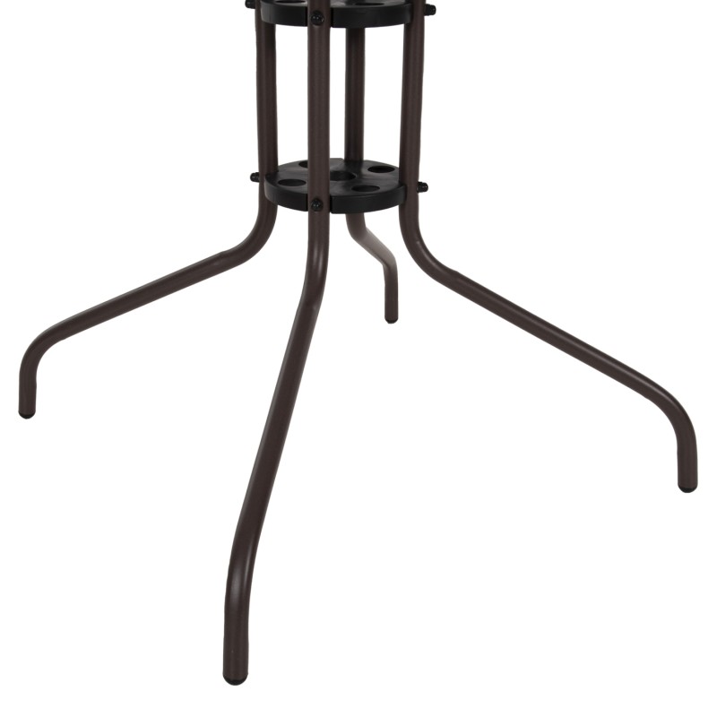 ΤΡΑΠΕΖΙ ΕΞΩΤ.ΧΩΡΟΥ ART MAISON SIDNEY ΜΕΤΑΛΛΟ ΚΑΦΕ-ΓΥΑΛΙΝΗ ΕΠΙΦΑΝΕΙΑ 80Χ80Χ71Υεκ