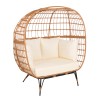 ΠΟΛΥΘΡΟΝΑ ΦΩΛΙΑ ART MAISON GREYCROW 2 ΑΤΟΜΩΝ ΤΥΠΟΥ RATTAN 132.5x90x154Υεκ