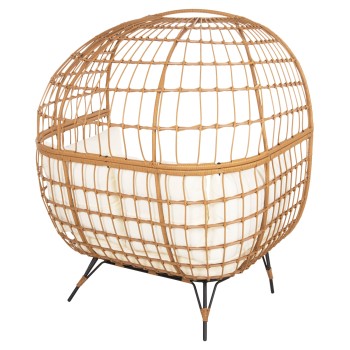 ΠΟΛΥΘΡΟΝΑ ΦΩΛΙΑ ART MAISON GREYCROW 2 ΑΤΟΜΩΝ ΤΥΠΟΥ RATTAN 132.5x90x154Υεκ