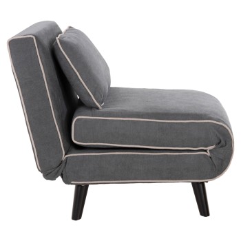 ΠΟΛΥΘΡΟΝΑ ΚΡΕΒΑΤΙ ART MAISON CLAUNCHER ΣΚΟΥΡΟ ΓΚΡΙ ΥΦΑΣΜΑ 78x88x78Υεκ.