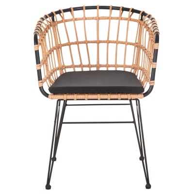 ΠΟΛΥΘΡΟΝΑ ΕΞ.ΧΩΡΟΥ ART MAISON DEVOS ΜΕΤΑΛΛΟ&ΜΑΞΙΛΑΡΙ ΜΑΥΡΟ-WICKER ΜΠΕΖ 58x61x81Y