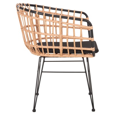 ΠΟΛΥΘΡΟΝΑ ΕΞ.ΧΩΡΟΥ ART MAISON DEVOS ΜΕΤΑΛΛΟ&ΜΑΞΙΛΑΡΙ ΜΑΥΡΟ-WICKER ΜΠΕΖ 58x61x81Y