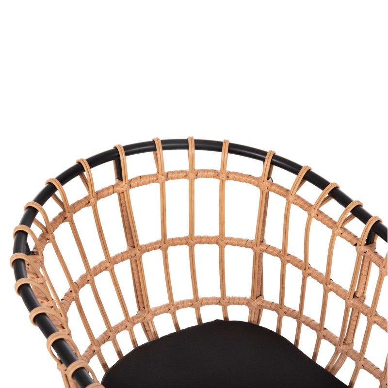 ΠΟΛΥΘΡΟΝΑ ΕΞ.ΧΩΡΟΥ ART MAISON DEVOS ΜΕΤΑΛΛΟ&ΜΑΞΙΛΑΡΙ ΜΑΥΡΟ-WICKER ΜΠΕΖ 58x61x81Y