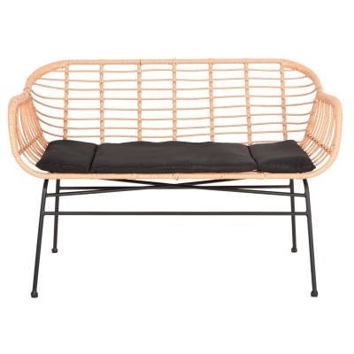 ΚΑΝΑΠΕΣ Art Maison Peeta ΜΑΥΡΟ ΜΕΤΑΛΛΟ-ΜΠΕΖ ΣΥΝΘ.RATTAN 120x62x80Υεκ. ΚΑΝΑΠΕΣ Art Maison Peeta ΜΑΥΡΟ ΜΕΤΑΛΛΟ-ΜΠΕΖ ΣΥΝΘ.RATTAN 120x62x80Υεκ.