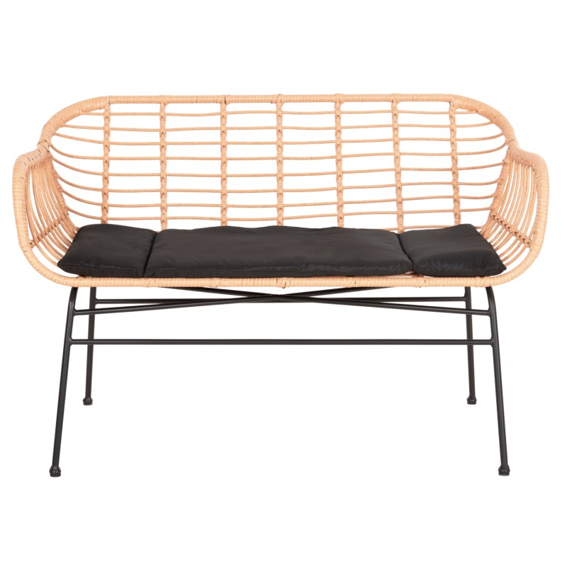 ΚΑΝΑΠΕΣ Art Maison Peeta ΜΑΥΡΟ ΜΕΤΑΛΛΟ-ΜΠΕΖ ΣΥΝΘ.RATTAN 120x62x80Υεκ. ΚΑΝΑΠΕΣ Art Maison Peeta ΜΑΥΡΟ ΜΕΤΑΛΛΟ-ΜΠΕΖ ΣΥΝΘ.RATTAN 120x62x80Υεκ.