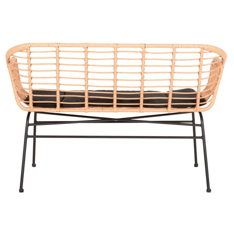 ΚΑΝΑΠΕΣ Art Maison Peeta ΜΑΥΡΟ ΜΕΤΑΛΛΟ-ΜΠΕΖ ΣΥΝΘ.RATTAN 120x62x80Υεκ. ΚΑΝΑΠΕΣ Art Maison Peeta ΜΑΥΡΟ ΜΕΤΑΛΛΟ-ΜΠΕΖ ΣΥΝΘ.RATTAN 120x62x80Υεκ.