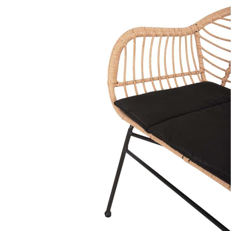 ΚΑΝΑΠΕΣ Art Maison Peeta ΜΑΥΡΟ ΜΕΤΑΛΛΟ-ΜΠΕΖ ΣΥΝΘ.RATTAN 120x62x80Υεκ. ΚΑΝΑΠΕΣ Art Maison Peeta ΜΑΥΡΟ ΜΕΤΑΛΛΟ-ΜΠΕΖ ΣΥΝΘ.RATTAN 120x62x80Υεκ.
