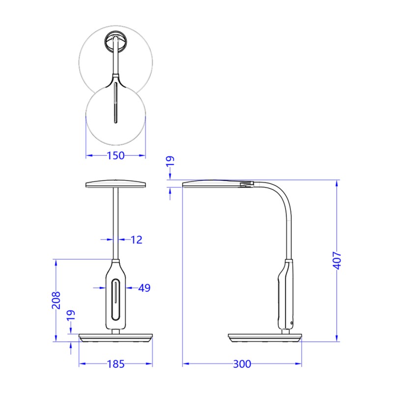ΦΩΤΙΣΤΙΚΟ ΓΡΑΦΕΙΟΥ LED ART MAISON HOOPA ΛΕΥΚΟ ABS & ΣΙΛΙΚΟΝΗ