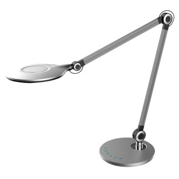 ΦΩΤΙΣΤΙΚΟ ΓΡΑΦΕΙΟΥ LED ART MAISON HIPPOPOTAS ΓΚΡΙ-ΑΣΗΜΙ ΧΡΩΜΑ ABS 55,7x49,7Υεκ.