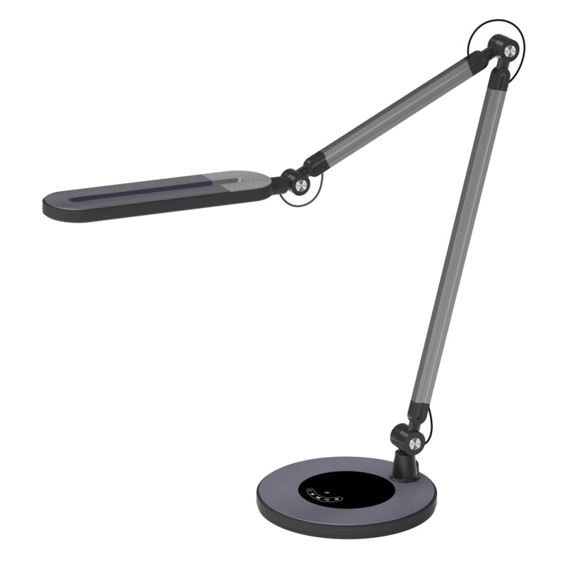 ΦΩΤΙΣΤΙΚΟ ΓΡΑΦΕΙΟΥ LED ART MAISON HIPPOPOTAS ΜΑΥΡΟ-ΓΚΡΙ ABS 57,4x51,1Υεκ.