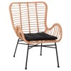 ΠΟΛΥΘΡΟΝΑ ΣΤΥΛ ΜΠΕΡΖΕΡΑΣ ART MAISON SERVINE P.E.RATTAN ΜΠΕΖ-ΜΑΥΡΟ ΜΕΤΑΛΛΟ 66x59x90Υεκ.
