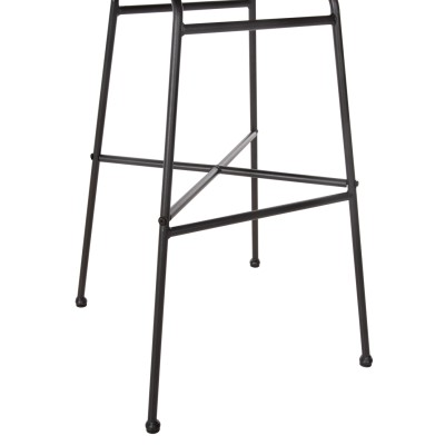 ΣΚΑΜΠΟ ΜΠΑΡ ΨΗΛΟ ART MAISON MADROX ΜΕΤΑΛΛΟ&ΜΑΞΙΛΑΡΙ ΜΑΥΡΟ-WICKER ΜΠΕΖ 49x50x101Υεκ.