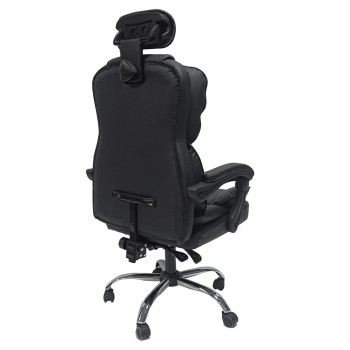 ΚΑΡΕΚΛΑ ΓΡΑΦΕΙΟΥ ART MAISON ETERNATUS ΜΑΥΡΟ PVC & NYLON-ΜΕΤΑΛ.ΧΡΩΜΙΟ ΒΑΣΗ 52x55x128Υεκ
