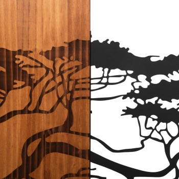 ΔΙΑΚΟΣΜΗΤΙΚΟ ΤΟΙΧΟΥ ΣΧΗΜΑ ΔΕΝΤΡΟΥ ART MAISON SWALOT ΜΕΤΑΛΛΟ-ΞΥΛΟ 148x3x70Υεκ.