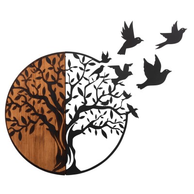 ΔΙΑΚΟΣΜΗΤΙΚΟ ΤΟΙΧΟΥ ART MAISON SUNKERN ΜΕΤΑΛΛΟ-ΞΥΛΟ 56,5x3x56,5Υεκ.