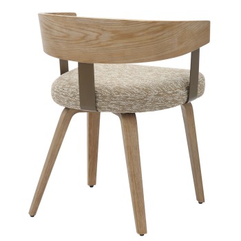 ΚΑΡΕΚΛΑ ΤΡΑΠΕΖΑΡΙΑΣ ART MAISON MAGELLAN ΞΥΛΙΝΟΣ ΣΚΕΛΕΤΟΣ-ΜΠΕΖ ΥΦΑΣΜΑ 55,5x53,5x70Υεκ