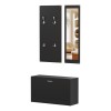 ΣΕΤ ΕΙΣΟΔΟΥ ΜΕ ΚΑΘΡΕΠΤΗ ART MAISON REINA ΜΕΛΑΜΙΝΗ ΣΕ WENGE 80x27x175Υεκ