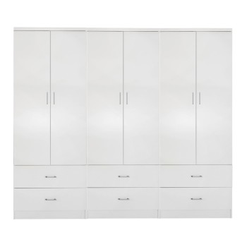 ΝΤΟΥΛΑΠΑ 6ΦΥΛΛΗ ART MAISON DONOVAN ME 6 ΣΥΡΤΑΡΙΑ ΜΕΛΑΜΙΝΗ ΣΕ ΛΕΥΚΟ 240x42x181Υεκ.