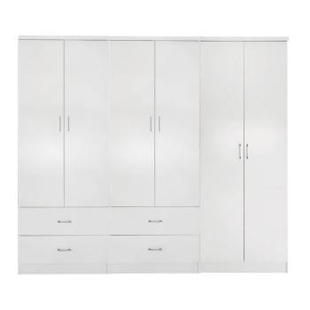 ΝΤΟΥΛΑΠΑ ART MAISON DONOVAN 6ΦΥΛΛΗ ME 4 ΣΥΡΤΑΡΙΑ-ΜΕΛΑΜΙΝΗ ΣΕ ΛΕΥΚΟ 240x43x181Υεκ.