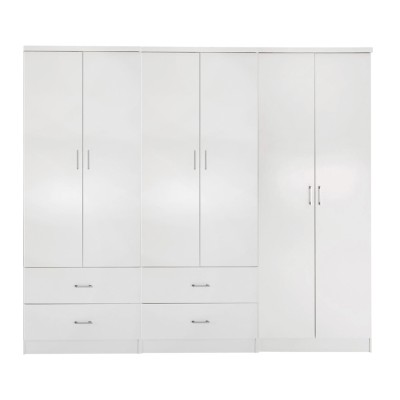 ΝΤΟΥΛΑΠΑ ART MAISON DONOVAN 6ΦΥΛΛΗ ME 4 ΣΥΡΤΑΡΙΑ-ΜΕΛΑΜΙΝΗ ΣΕ ΛΕΥΚΟ 240x43x181Υεκ.