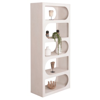 ΒΙΒΛΙΟΘΗΚΗ ART MAISON NINETALES MDF ΣΕ ΥΠΟΛΕΥΚΟ ΧΡΩΜΑ 80x38x180Yεκ.