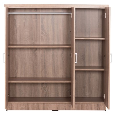 ΝΤΟΥΛΑΠΑ 3ΦΥΛΛΗ ΜΕ ΡΑΦΙΑ ART MAISON BAYLEEF SONAMA OAK ΜΕΛΑΜΙΝΗ 120-116x40x123,5Υεκ.
