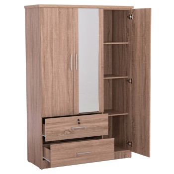 ΝΤΟΥΛΑΠΑ ΜΕ ΚΑΘΡΕΦΤΗ & ΣΥΡΤΑΡΙΑ ART MAISON BASTIODON SONAMA OAK ΜΕΛΑΜΙΝΗ 119x48x183Υεκ