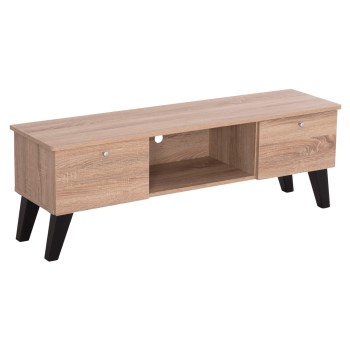 ΕΠΙΠΛΟ ΤΗΛΕΟΡΑΣΗΣ ART MAISON AEGISLASH ΜΕΛΑΜΙΝΗ ΣΕ SONAMA OAK-ΜΑΥΡΟ 120x32,5-34x41Yεκ.