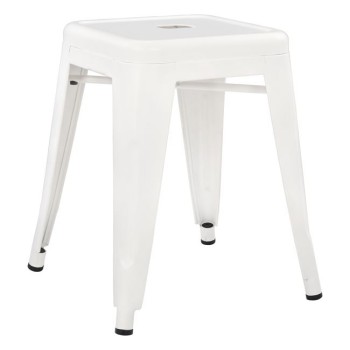 ΣΚΑΜΠΟ ΜΕΤΑΛΛΙΚΟ ART MAISON MACH ΣΕ MILK WHITE ΧΡΩΜΑ 39x39x46Υεκ.