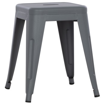 ΣΚΑΜΠΟ ΜΕΤΑΛΛΙΚΟ ART MAISON MACH ΣΕ ΓΚΡΙ ΜΑΤ ΧΡΩΜΑ 39x39x46Υεκ.