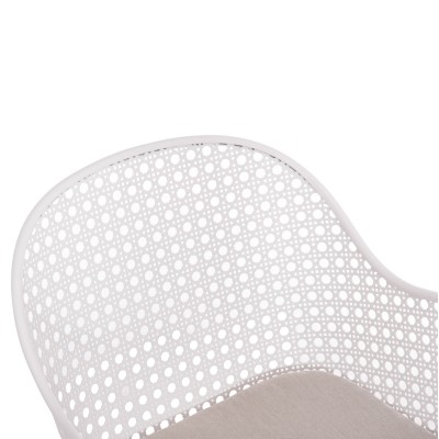 ΠΟΛΥΘΡΟΝΑ ΑΛΟΥΜΙΝΙΟΥ ART MAISON DEACON ΛΕΥΚΗ-ΜΑΞΙΛΑΡΙ ΑΝΟΙΧΤΟ ΓΚΡΙ 58x55x83Υεκ.