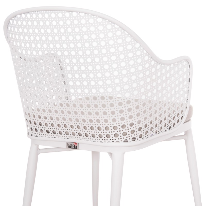 ΠΟΛΥΘΡΟΝΑ ΑΛΟΥΜΙΝΙΟΥ ART MAISON DEACON ΛΕΥΚΗ-ΜΑΞΙΛΑΡΙ ΑΝΟΙΧΤΟ ΓΚΡΙ 58x55x83Υεκ.