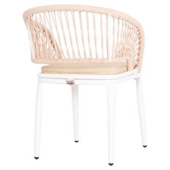 ΠΟΛΥΘΡΟΝΑ ΑΛΟΥΜΙΝΙΟΥ ART MAISON DAZZLER ΛΕΥΚΟ ΜΕ ΜΠΕΖ P.E.ΣΧΟΙΝΙ 58x63x82Υεκ