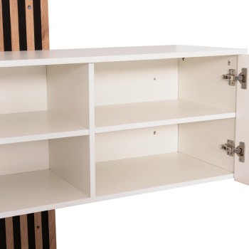 ΕΠΙΠΛΟ ΕΙΣΟΔΟΥ ΜΕ ΚΑΘΡΕΠΤΗ ART MAISON RYOICHI ΜΕΛΑΜΙΝΗ ΣΟΝΑΜΑ-ΛΕΥΚΟ 100x37.1x199.5Υεκ