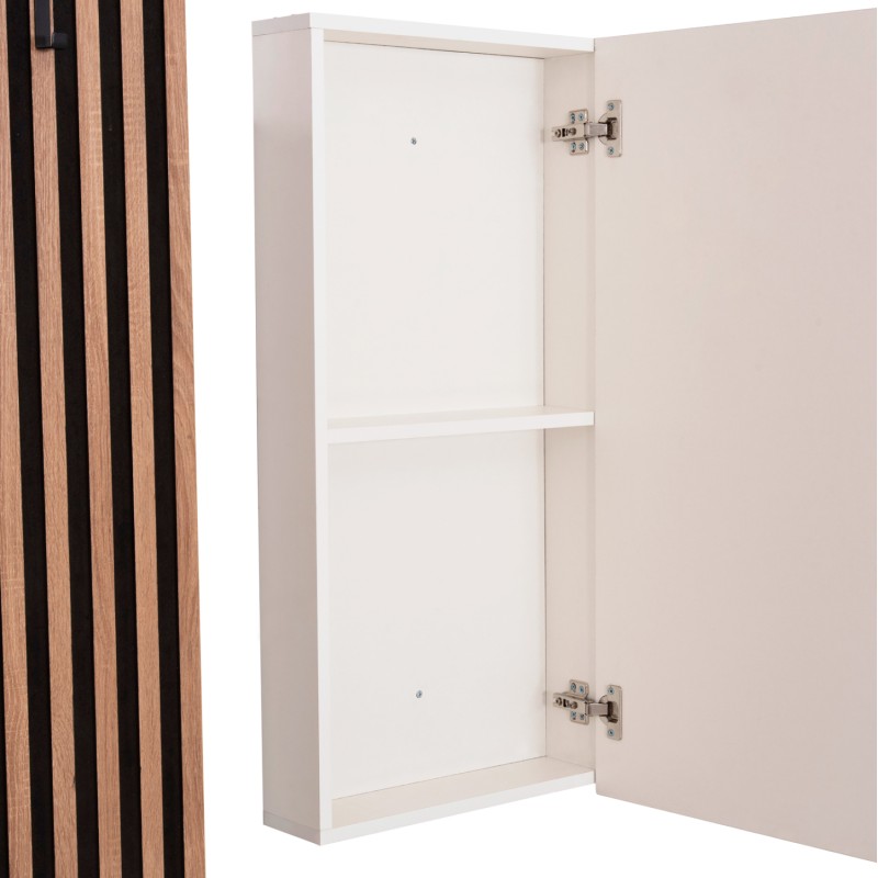 ΕΠΙΠΛΟ ΕΙΣΟΔΟΥ ΜΕ ΚΑΘΡΕΠΤΗ ART MAISON RYOICHI ΜΕΛΑΜΙΝΗ ΣΟΝΑΜΑ-ΛΕΥΚΟ 100x37.1x199.5Υεκ