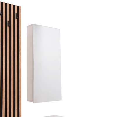 ΕΠΙΠΛΟ ΕΙΣΟΔΟΥ ΜΕ ΚΑΘΡΕΠΤΗ ART MAISON RYOICHI ΜΕΛΑΜΙΝΗ ΣΟΝΑΜΑ-ΛΕΥΚΟ 100x37.1x199.5Υεκ