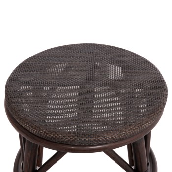 ΣΚΑΜΠΟ ΑΛΟΥΜΙΝΙΟΥ ART MAISON MADRIPOOR BAMBOO LOOK ΚΑΦΕ-TEXTILENE ΚΑΦΕ Φ36x46Υεκ.