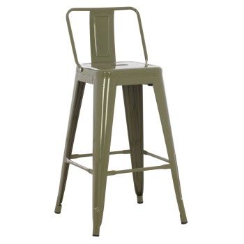 ΣΚΑΜΠΟ ΜΠΑΡ ΜΕΣΑΙΟΥ ΥΨΟΥΣ ΜΕΤΑΛΛΙΚΟ ART MAISON GNUCI DARK OLIVE GREEN 43x43x88Υεκ.
