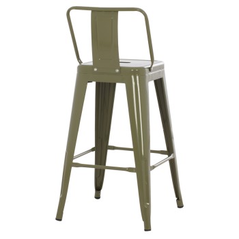 ΣΚΑΜΠΟ ΜΠΑΡ ΜΕΣΑΙΟΥ ΥΨΟΥΣ ΜΕΤΑΛΛΙΚΟ ART MAISON GNUCI DARK OLIVE GREEN 43x43x88Υεκ.